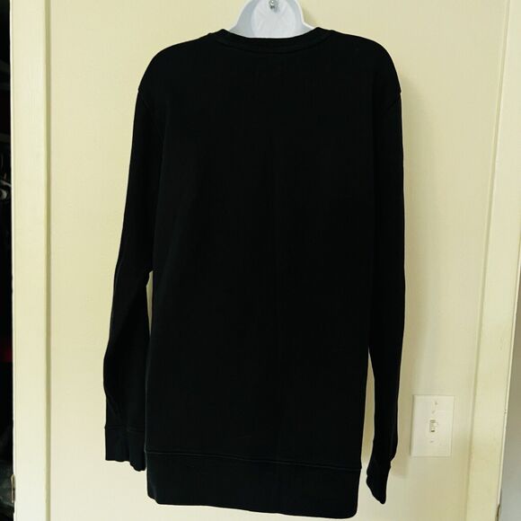 Champion Men’s Crew Neck French Terry Sweatshirt Black Medium Long Sleeve - Picture 4 of 11